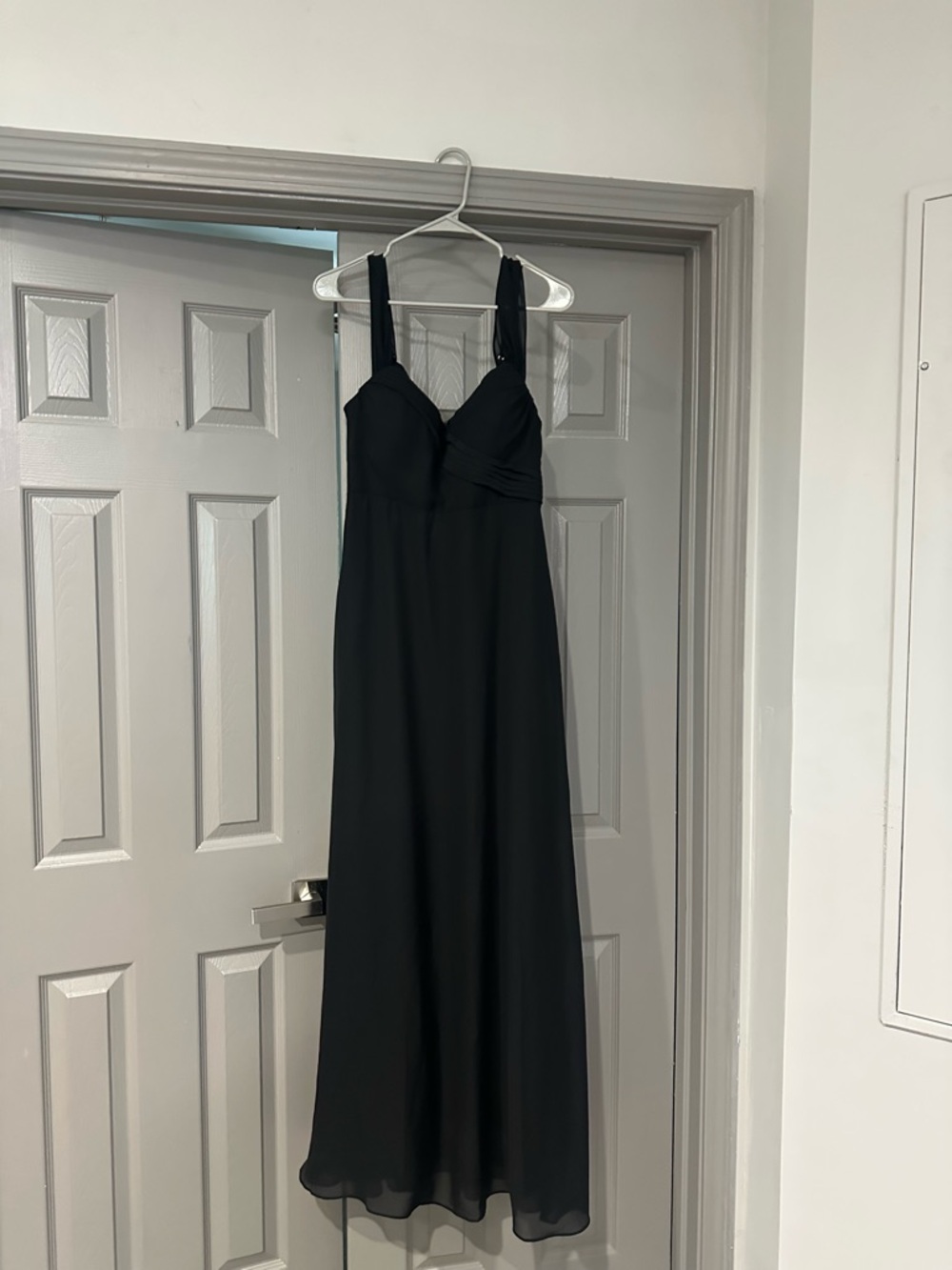 Birdy Grey Black Spaghetti-Strap Formal Dress